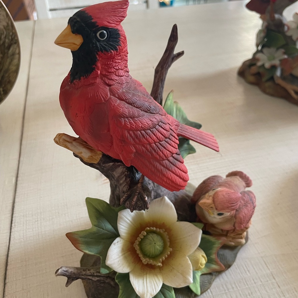 Red Cardinal Bird Figurine